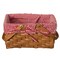 Double Handle Woodchip Basket with Liner - Perfect as Toy Organizer, Storing Fresh Fruits or Safeguarding Your Must-Have Beach Essentials for Unforgettable Holidays or Picnic Parties